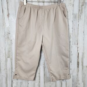Allison Daley Cropped Capri Pants Tan Size 14p